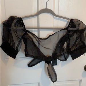 Nasty Gal puff sleeve crop top